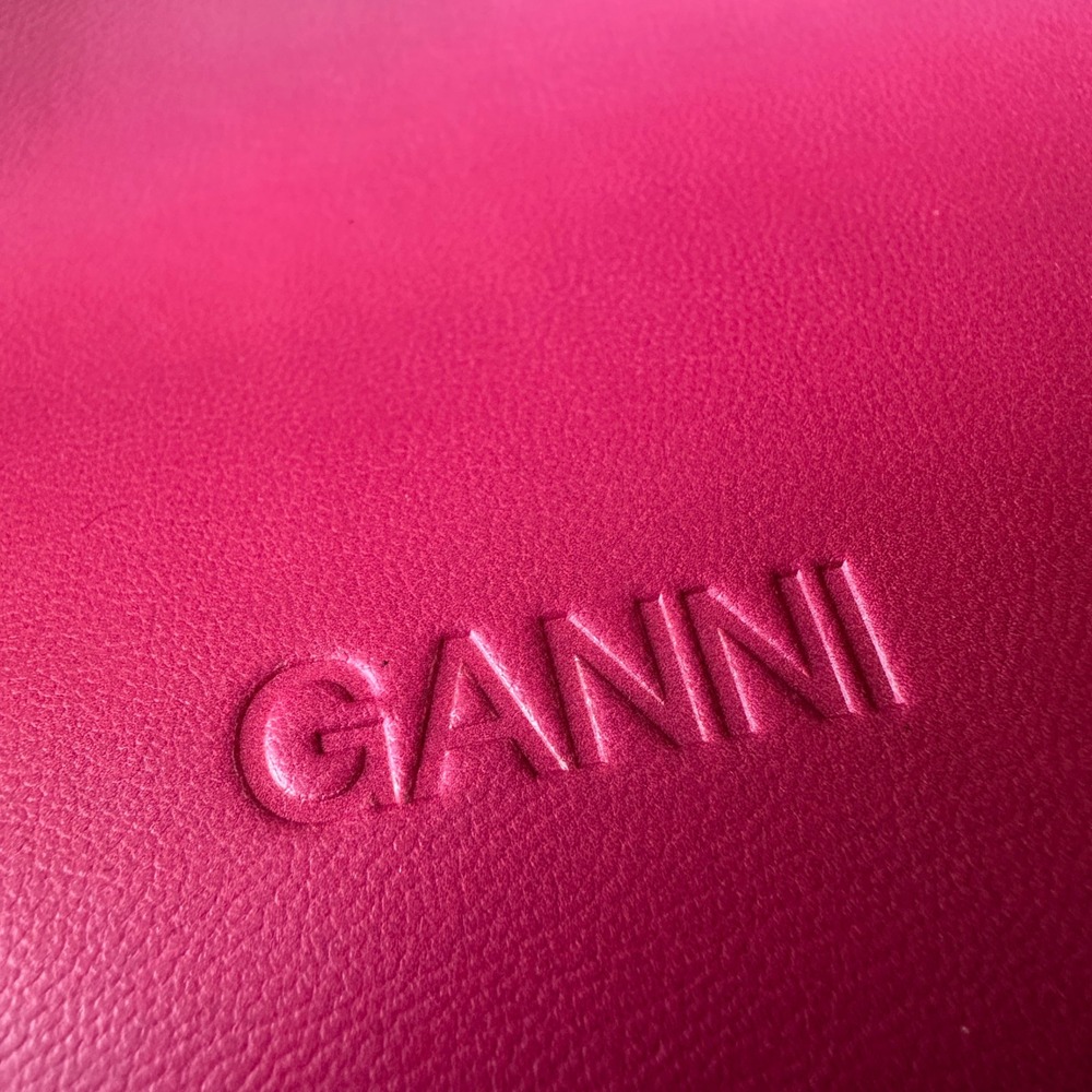 NWT GANNI Bou Bag Mini Gradient in Hot Pink Leather Crossbody - Picture 12 of 16